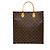Borsa Tote Louis Vuitton Monogram Sac Plat Marrone