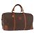 Céline Borsa Boston CELINE Macadam Canvas PVC Pelle Marrone Oro Auth 184375 D'oro
