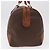 Céline Borsa Boston CELINE Macadam Canvas PVC Pelle Marrone Oro Auth 184375 D'oro - vista 4