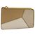 LOEWE Puzzle Anagram Monedero de Cuero Beige Auth 186146M