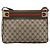 Borsa a tracolla GUCCI GG Supreme Web Sherry Line PVC Beige Oro Auth 186802 D'oro - vista 2