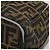 FENDI Zucca Canvas Vanity Hand Bag Black Brown Auth 185538 Marrone Nero - vista 10