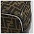 FENDI Zucca Canvas Vanity Hand Bag Black Brown Auth 185538 Marrone Nero - vista 12