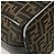 FENDI Zucca Canvas Vanity Hand Bag Black Brown Auth 185538 Marrone Nero - vista 13