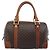 Céline Borsa CELINE Macadam Canvas PVC Pelle Marrone Oro Auth BA13467 D'oro - vista 3