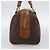 Céline Borsa CELINE Macadam Canvas PVC Pelle Marrone Oro Auth BA13467 D'oro - vista 5