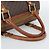 Céline Borsa CELINE Macadam Canvas PVC Pelle Marrone Oro Auth BA13467 D'oro - vista 7