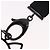 Collana CHANEL Cat Robot in metallo Nero CC Auth 185784M - vista 12