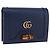 Portafoglio GUCCI Bamboo in pelle blu navy e oro 658244 Auth 186153M D'oro