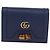 Portafoglio GUCCI Bamboo in pelle blu navy e oro 658244 Auth 186153M D'oro - vista 2