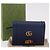 Portafoglio GUCCI Bamboo in pelle blu navy e oro 658244 Auth 186153M D'oro - vista 25