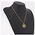 Collana rotonda con logo CD Christian Dior in metallo Oro Auth SW2396 D'oro - vista 16
