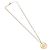 Collana rotonda con logo CD Christian Dior in metallo Oro Auth SW2396 D'oro - vista 2