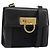 Borsa a tracolla Salvatore Ferragamo Gancini in pelle Harako Nera Oro Auth ka4773A Nero D'oro