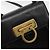 Borsa a tracolla Salvatore Ferragamo Gancini in pelle Harako Nera Oro Auth ka4773A Nero D'oro - vista 14