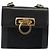 Borsa a tracolla Salvatore Ferragamo Gancini in pelle Harako Nera Oro Auth ka4773A Nero D'oro - vista 2