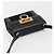 Borsa a tracolla Salvatore Ferragamo Gancini in pelle Harako Nera Oro Auth ka4773A Nero D'oro - vista 6