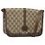 Borsa Gucci GG Supreme Web Sherry Line PVC Beige Oro 001 104 0551 Auth ka4846 D'oro