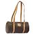 Céline Borsa a Spalla CELINE Macadam Canvas PVC Pelle Marrone Oro Auth 185605A D'oro