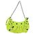 BALENCIAGA Borsa Mini Le Cagole in pelle con catena 2way Verde Argento Auth 185444M