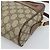 Borsa GUCCI GG Supreme Web Sherry Line PVC Beige Oro 001 113 6472 Auth 187114 D'oro - vista 10