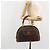 Céline Borsa CELINE Macadam Canvas PVC Pelle Marrone Oro Auth 185533 D'oro - vista 26