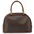 Céline Borsa CELINE Macadam Canvas PVC Pelle Marrone Oro Auth 185533 D'oro - vista 3