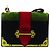 PRADA Schultertasche Samt Schwarz Gold Auth 187500V Golden - Ansicht 2