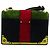 PRADA Schultertasche Samt Schwarz Gold Auth 187500V Golden - Ansicht 3