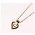 Christian Dior Strassherz-Halskette Metall Gold Auth SW2427 Golden - Ansicht 9