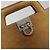 Borsa a tracolla Salvatore Ferragamo Gancini in pelle beige argento Auth 185544 - vista 18