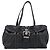 Bolso Tote PRADA de piel negro con detalles plateados Auth 187659V Plata - vista 2