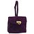 Borsa Salvatore Ferragamo Gancini in scamosciato viola e oro Autentica 186128A D'oro Porpora