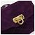 Borsa Salvatore Ferragamo Gancini in scamosciato viola e oro Autentica 186128A D'oro Porpora - vista 14