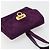 Borsa Salvatore Ferragamo Gancini in scamosciato viola e oro Autentica 186128A D'oro Porpora - vista 6
