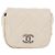 CHANEL Matelasse Chain Shoulder Bag Lamb Skin White Silver CC Auth 185770SAM Argento Bianco - vista 2