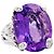 Anillo Dior, "Miss Dior", blanco, amatista, diamantes