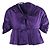 Bow Top peplum de seda roxa com laço da coleção primavera 2007 da Prada Roxo