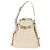 Borsa bucket medium C'est in pelle di vitello beige con logo CD in rilievo Christian Dior