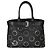 Tote Bolsa Prada de fivela grande com tachas em couro de bezerro de grão macio preto com cinto - vista 8