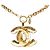 Timeless Collana con pendente Chanel Coco Mark placcato oro D'oro