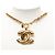 Timeless Collana con pendente Chanel Coco Mark placcato oro D'oro - vista 4