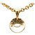 Timeless Colar de pingente de corrente vintage Chanel Coco Mark Dourado - vista 2