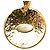 Timeless Colar de pingente de corrente vintage Chanel Coco Mark Dourado - vista 3