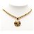 Timeless Colar de pingente de corrente vintage Chanel Coco Mark Dourado - vista 5