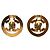Timeless Orecchini a clip rotondi Vintage Chanel Coco Mark D'oro - vista 2