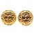 Orecchini a clip rotondi Chanel Coco Mark placcati oro D'oro