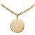 Chanel Goldplattierter Coco Mark Pferde-Medaillon-Halskette Golden - Ansicht 2