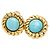 Orecchini a clip Chanel Vintage Blu D'oro - vista 2