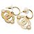 Orecchini a cerchio Chanel placcati oro con perla finta D'oro - vista 3